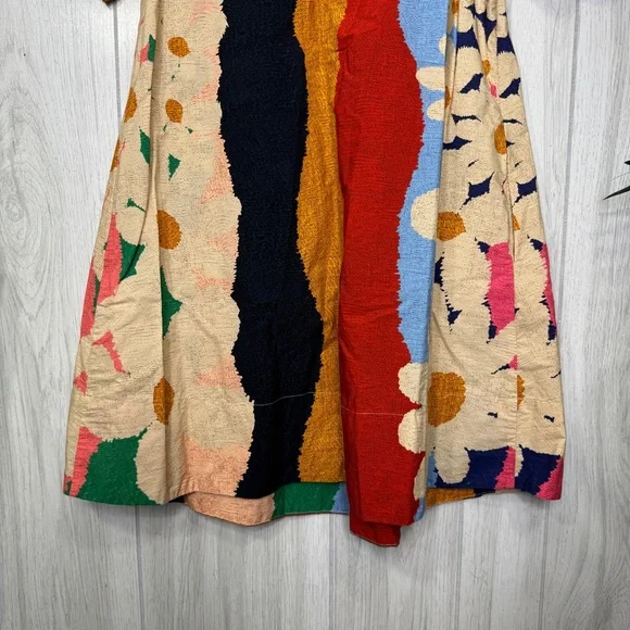 Farm Rio Super Fun Daisy Mini Dress Puff Sleeve size XS Extra Small - Picture 7 of 11